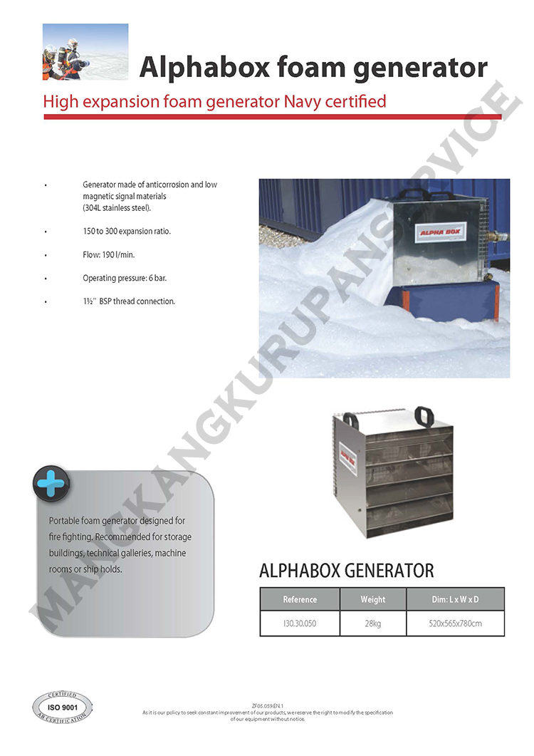  Alphabox foam generator